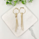 18K Gold Layered Oro Laminado White CZ Shoulder Duster Wholesale 21.1137/1