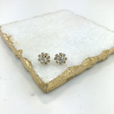 18K Gold Layered Oro Laminado Assorted Colors Flower Design Push Back Earrings 21.0005/1/3/7/8 (More Colors)