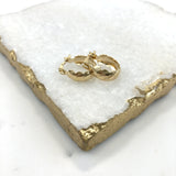18K Gold Layered Oro Laminado Diamond Cutting Finish Kids Hoops Earrings Wholesale 21.0020