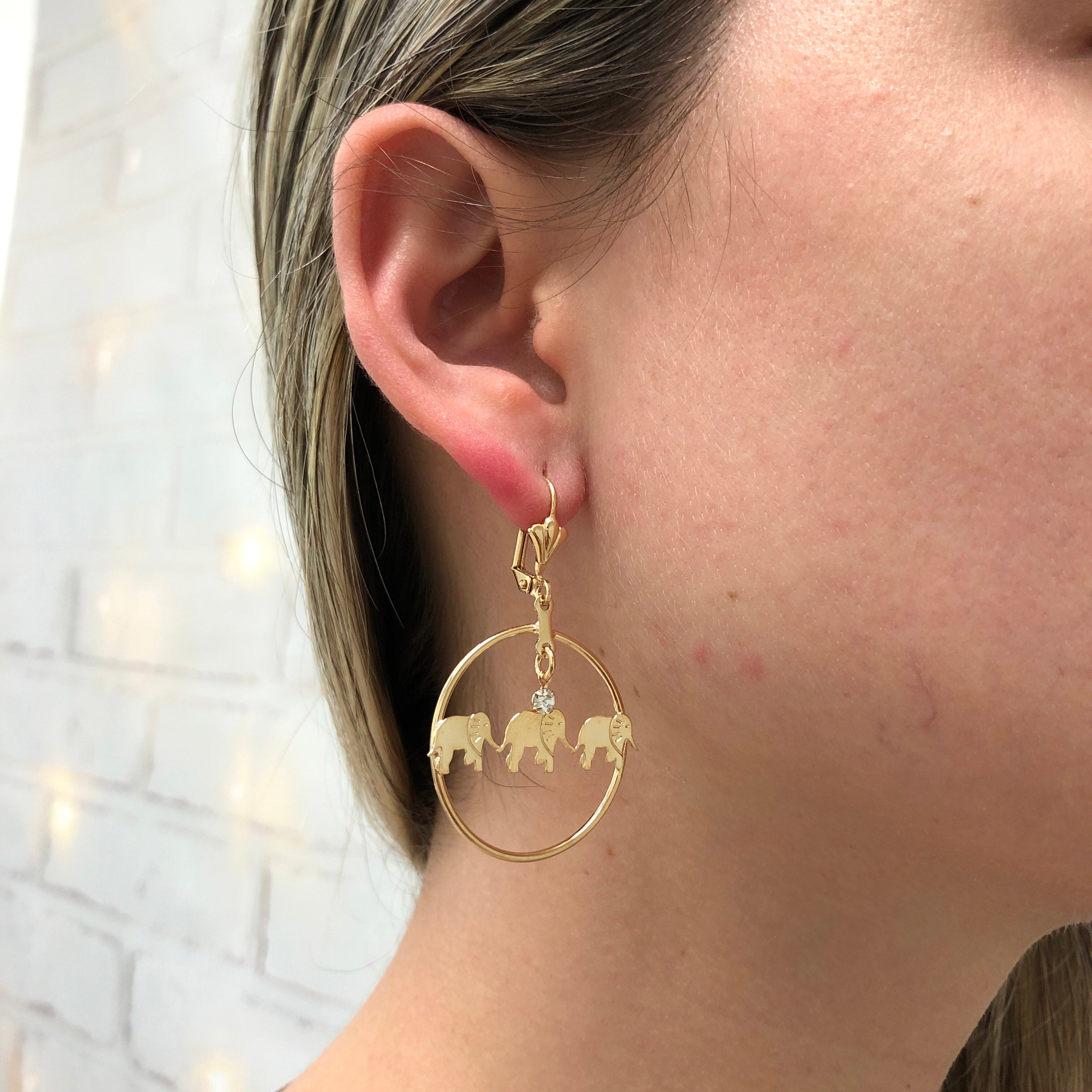 18K Gold Layered Oro Laminado Earrings 21.0526/1