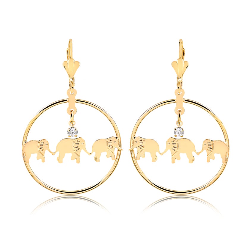 18K Gold Layered Oro Laminado Earrings 21.0526/1