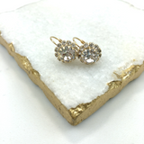 18K Gold Layered Oro Laminado Assorted Colors Flower Design Leverback Earrings 21.0047 (More Colors)