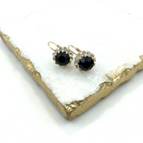 18K Gold Layered Oro Laminado Assorted Colors Flower Design Leverback Earrings 21.0047 (More Colors)