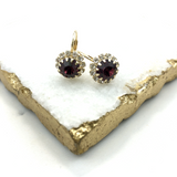 18K Gold Layered Oro Laminado Assorted Colors Flower Design Leverback Earrings 21.0047 (More Colors)