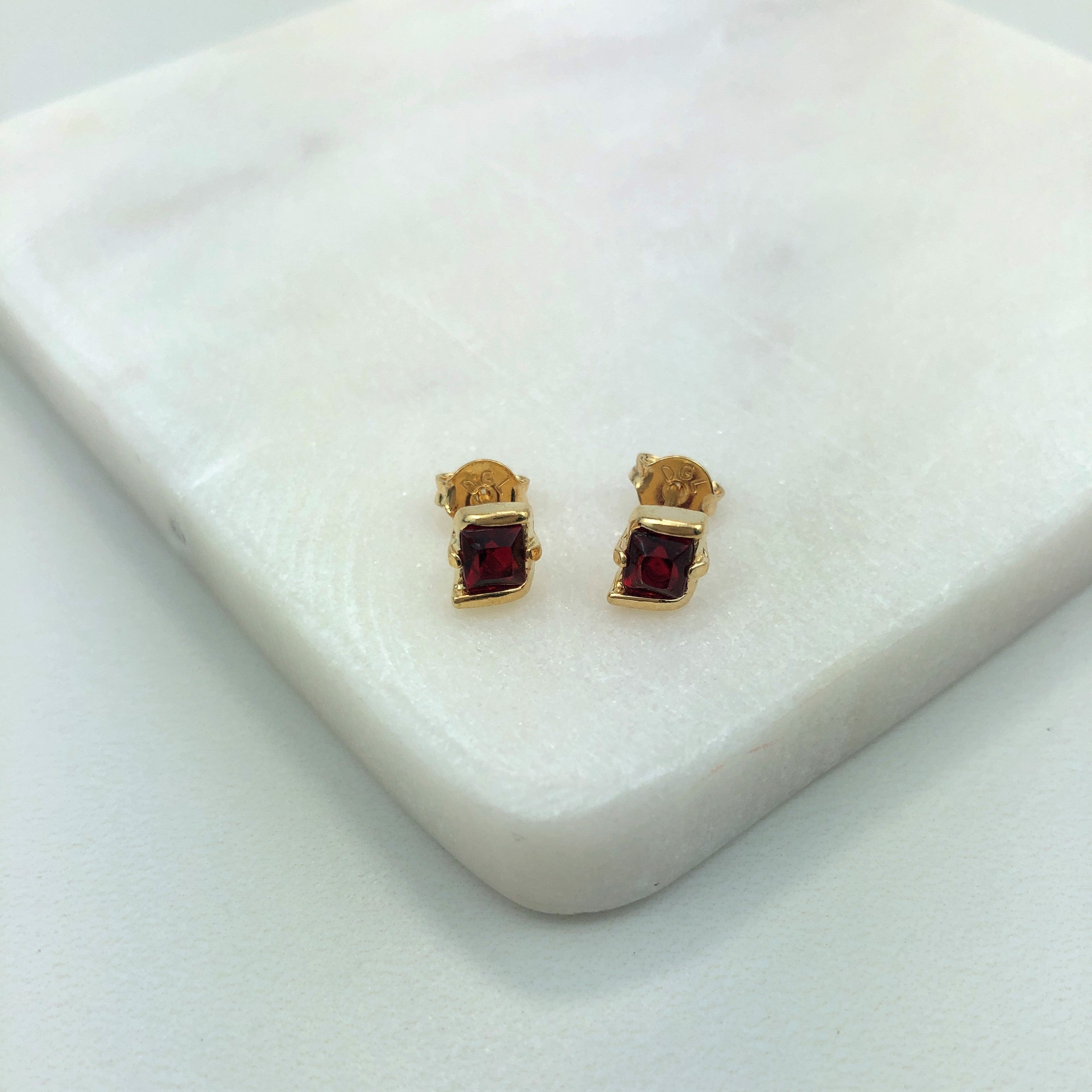 18K Gold Layered Oro Laminado Virgen de Guadalupe & Cross Gold Besds Dangle Earring 21.0071