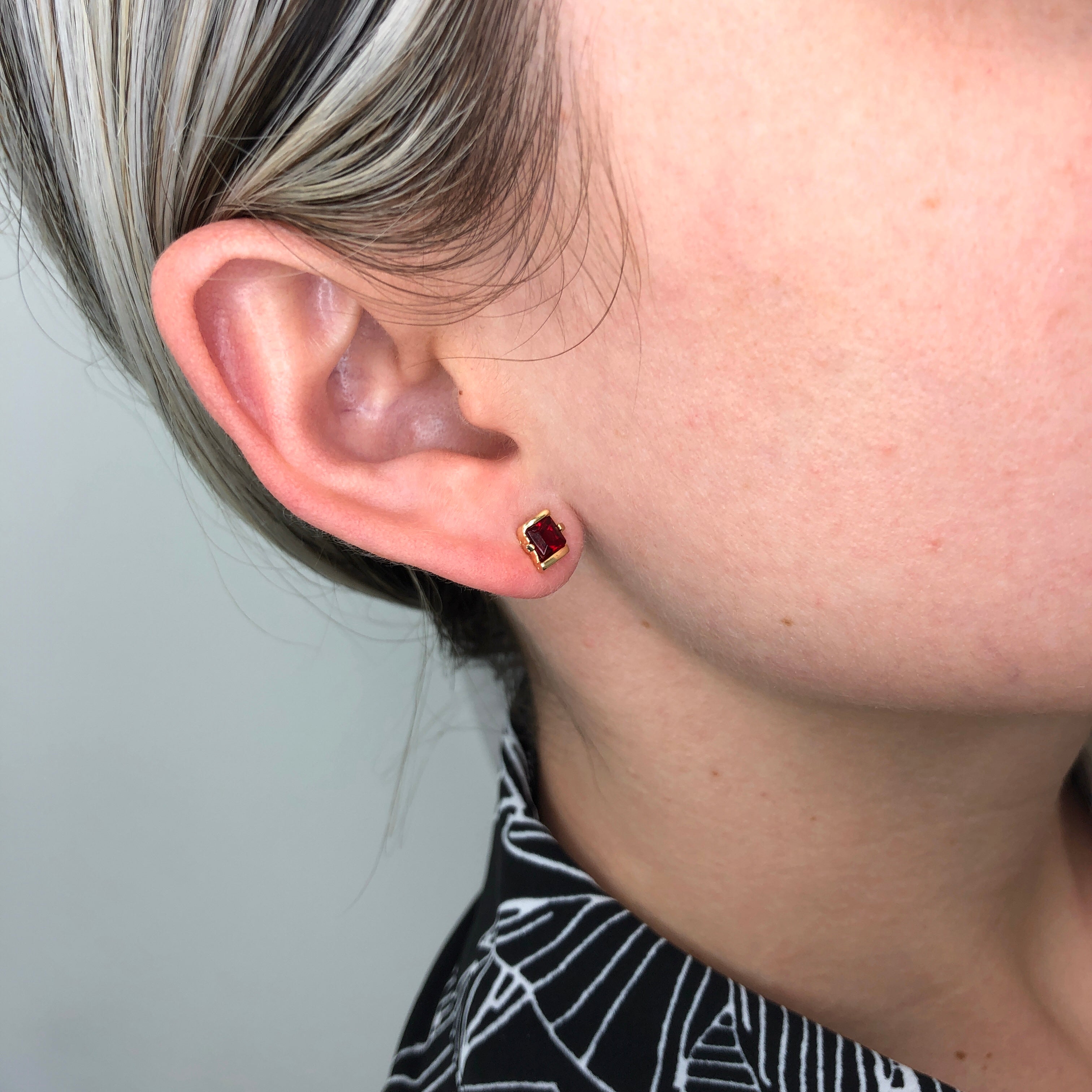 18K Gold Layered Oro Laminado Virgen de Guadalupe & Cross Gold Besds Dangle Earring 21.0071