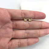 18K Gold Layered Oro Laminado butterfly design, Plugs Kids Earrings Whosale 21.0091