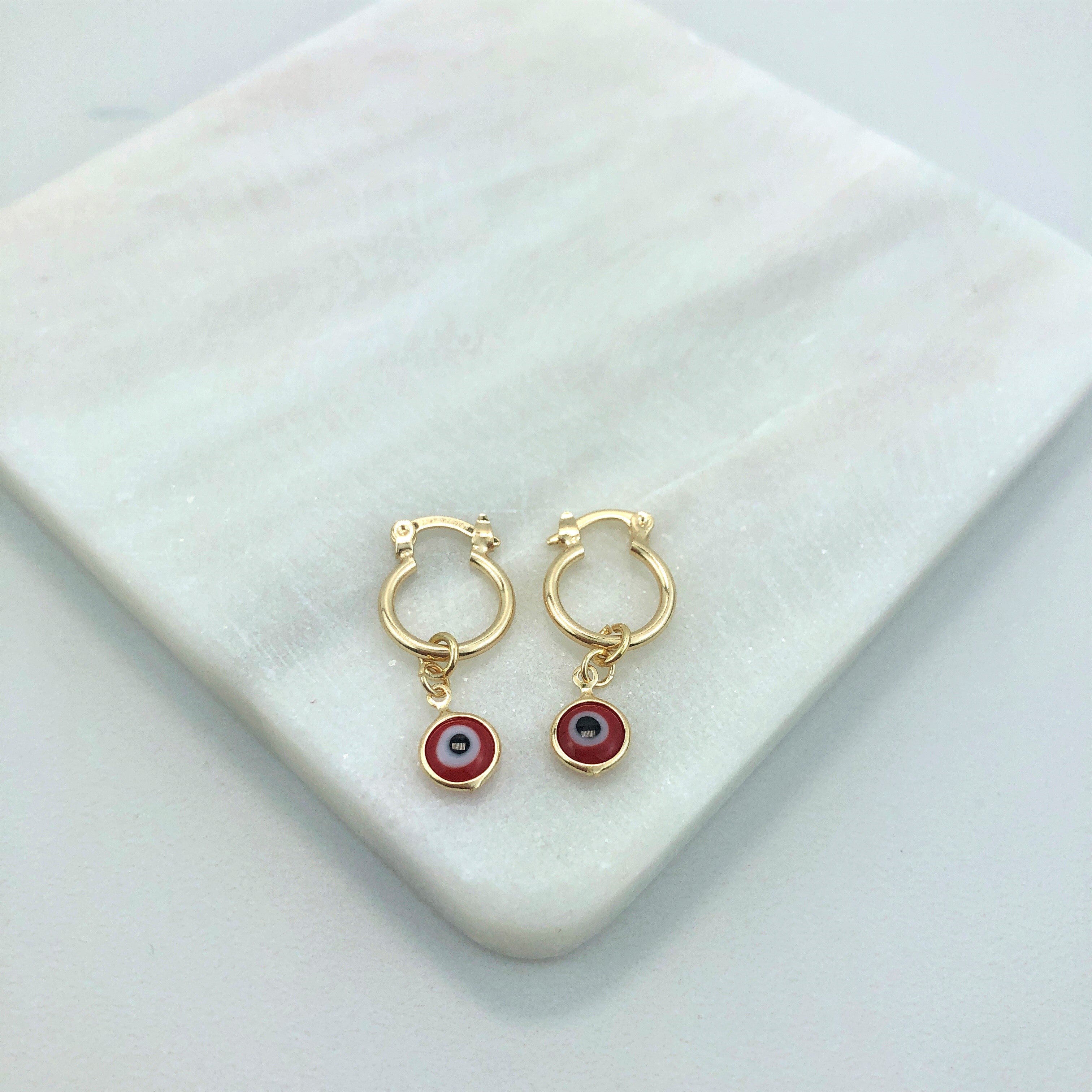 18K Gold Layered Oro Laminado Hoops 21.0603/17
