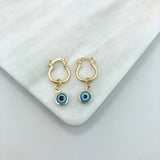 18K Gold Layered Oro Laminado Hoops 21.0603/17