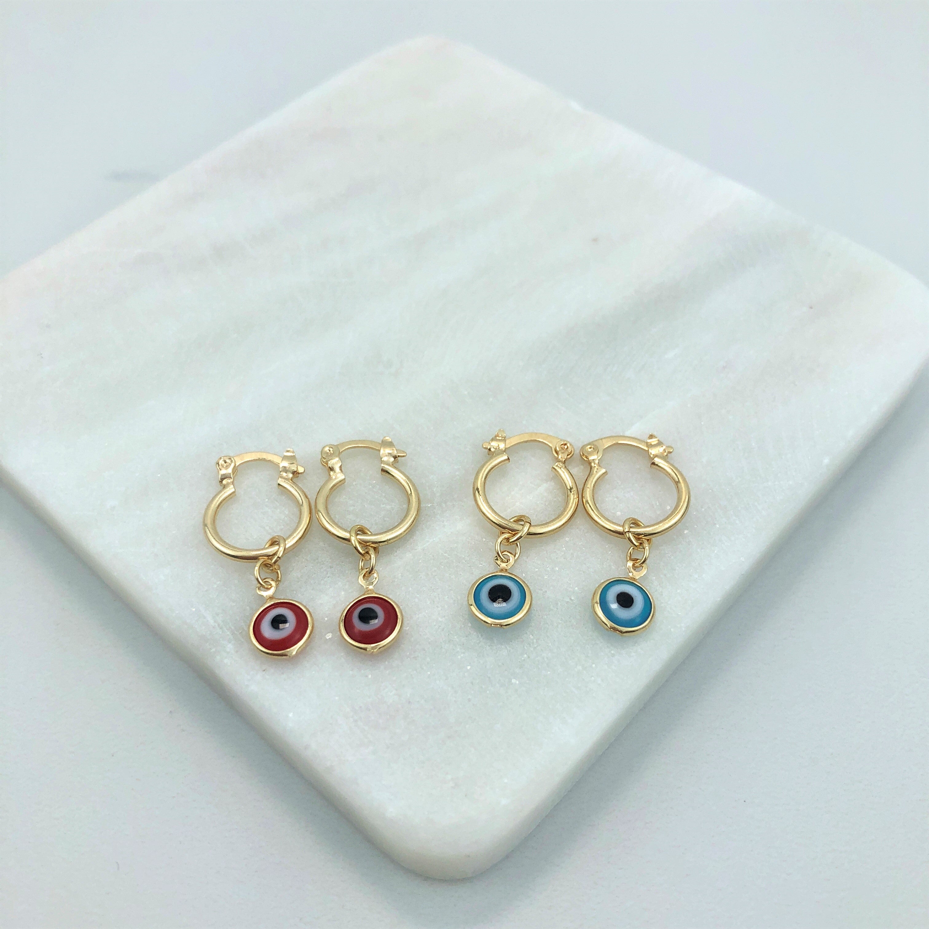 18K Gold Layered Oro Laminado Hoops 21.0603/17