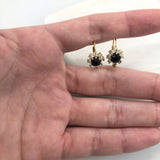 18K Gold Layered Oro Laminado Assorted Colors Flower Design Leverback Earrings 21.0108/1/2/3 (More Colors)