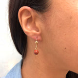 18K Gold Layered Oro Laminado Venturina Lever Back Earrings 21.0112/16