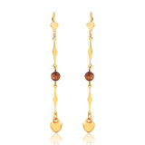 18K Gold Layered Oro Laminado Venturina Drop Dangle Earrings 21.0115/16
