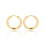 18K Gold Layered Oro Laminado 13 mm Endless-Loop Hoops Wholesale 21.0120