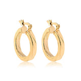 18K Gold Layered Oro Laminado 20 mm Twisted Hoops Wholesale 21.0127