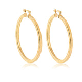 18K Gold Layered Oro Laminado 48 mm Twisted Wholesale 21.0130