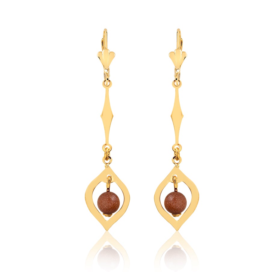 18K Gold Layered Oro Laminado Flower Design, Blue Cubic Zirconia, Plugs Kids Earrings 21.0079/6