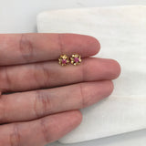 18K Gold Layered Oro Laminado Cubic Zirconia Plugs Kids Earrings With Star Shape Wholesale 21.0153/1/7