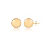 18K Gold Layered Oro Laminado 13 mm Stud Ball Push-Back Earrings 21.0168