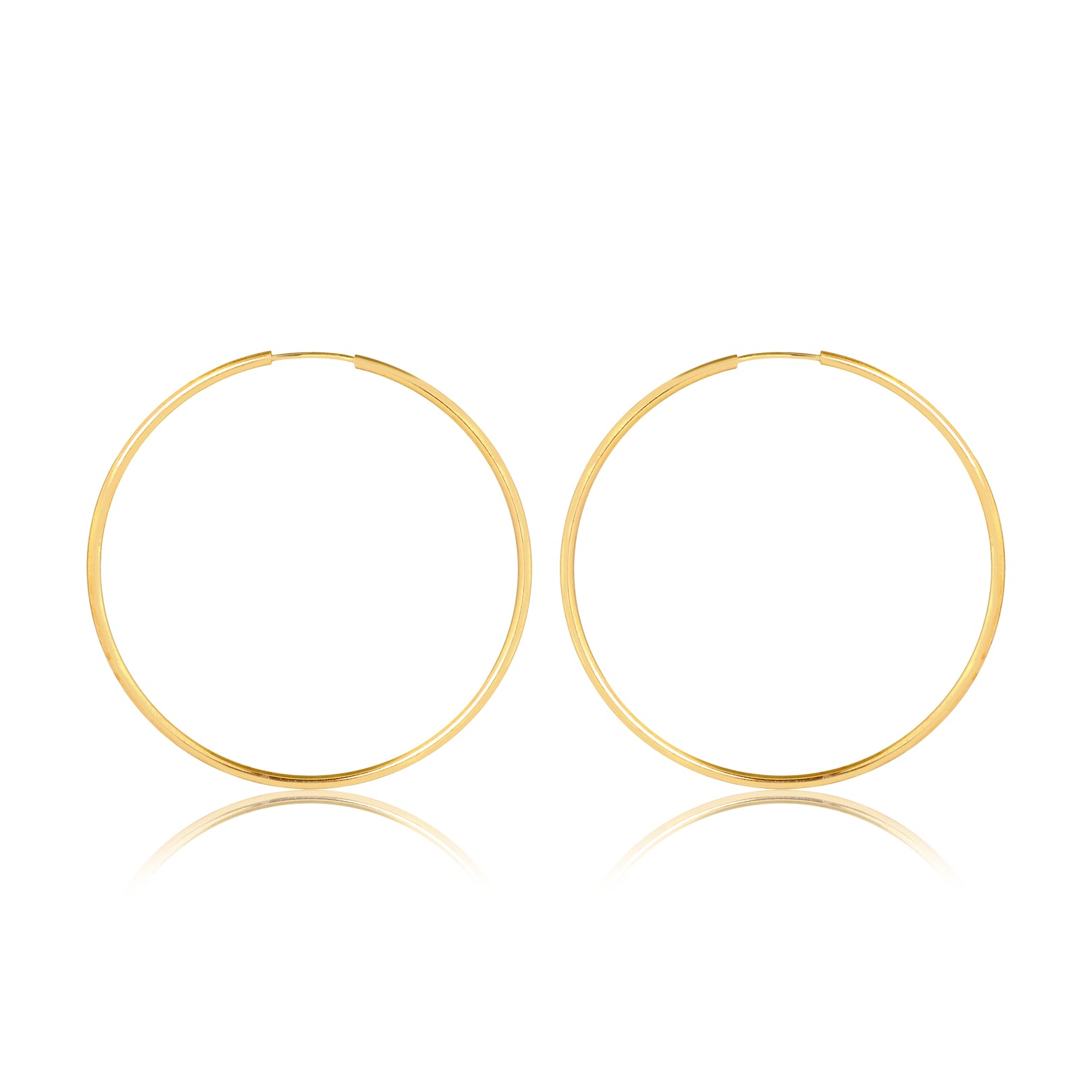 18K Gold Layered Oro Laminado 50 mm Double Texturized Twisted Hoops Wholesale 21.0241