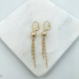 18K Gold Layered Oro Laminado Earring