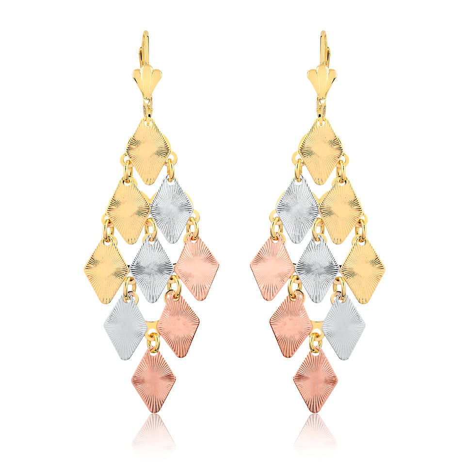 18K Gold Layered Oro Laminado Earrings 21.0480/6