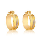 18K Gold Layered Oro Laminado Hoops
