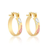18K Gold Layered Oro Laminado Hoops
