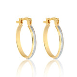 18K Gold Layered Oro Laminado Hoops 21.0518