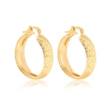 18K Gold Layered Oro Laminado Hoops 21.0518