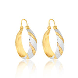 18K Gold Layered Oro Laminado 57 mm Hoops 21.0900