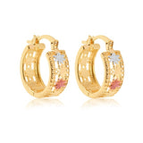 18K Gold Layered Oro Laminado 57 mm Hoops 21.0900