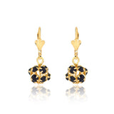 18K gold Layered Oro laminado Assorted Fire Ball Colors Lever Back Earrings 21.0584/1/2/3/4/6/10/17