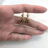 18K gold Layered Oro laminado Assorted Fire Ball Colors Lever Back Earrings 21.0584/1/2/3/4/6/10/17