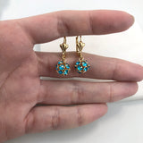 18K gold Layered Oro laminado Assorted Fire Ball Colors Lever Back Earrings 21.0584/1/2/3/4/6/10/17