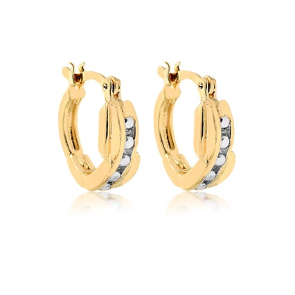 18K Gold Layered Oro Laminado 57 mm Hoops 21.0900