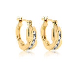 18K Gold Layered Oro Laminado 57 mm Hoops 21.0900