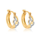 18K Gold Layered Oro Laminado 57 mm Hoops 21.0900
