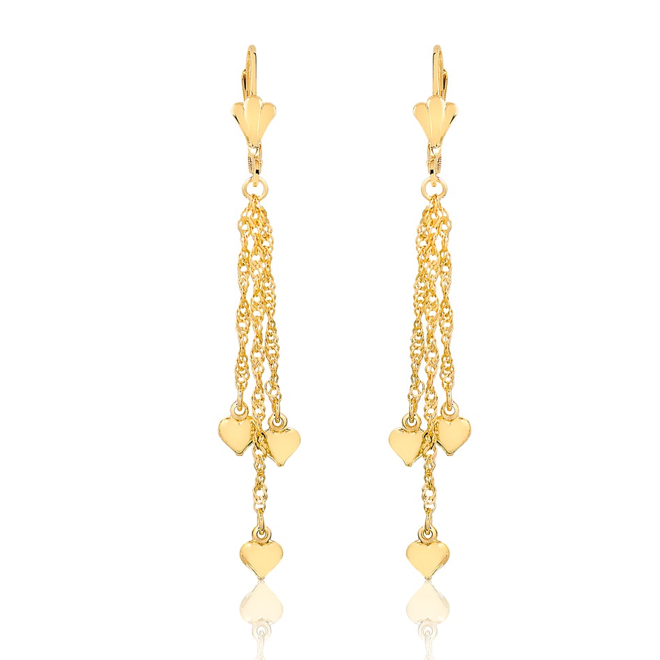18K Gold Layered Oro Laminado Bow Design Push Back Earrings 21.0611