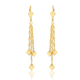 18K Gold Layered Oro Laminado Bow Design Push Back Earrings 21.0611