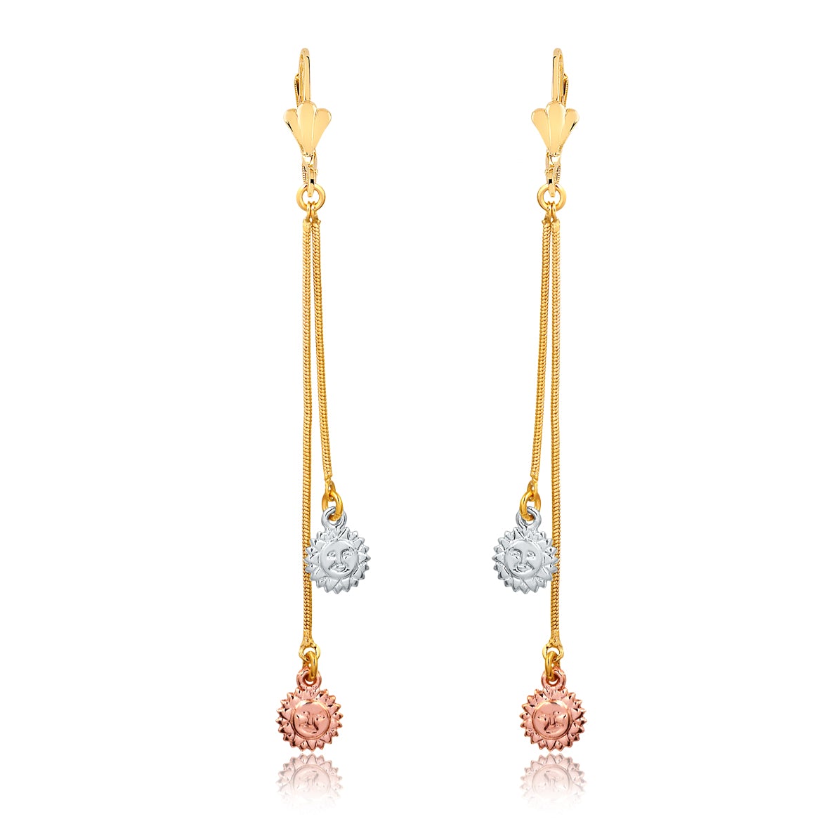 18K Gold Layered  Oro Laminado Bow Design Push Back Earrings 21.0611