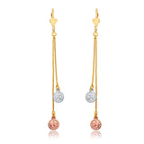18K Gold Layered  Oro Laminado Bow Design Push Back Earrings 21.0611