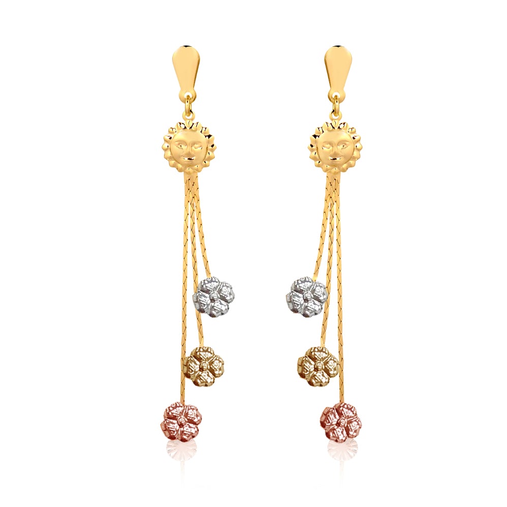 18K Gold Layered Oro Laminado Bow Design Push Back Earrings 21.0611