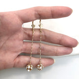 18K Gold Layered Oro Laminado CZ Fire Ball Drop Leverback Earrings Wholesale 21.1097/1/2/6/17/21/38/71