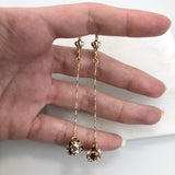 18K Gold Layered Oro Laminado CZ Fire Ball Drop Leverback Earrings Wholesale 21.1097/1/2/6/17/21/38/71