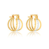 18K Gold Layered Oro Laminado Hoops