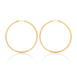 18K Gold Layered Oro Laminado Hoops 21.1108