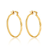 18K Gold Layered Oro Laminado Hoops