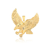 18K Gold Layered Oro Laminado American Eagle Texturized Design Pendant 31.0015