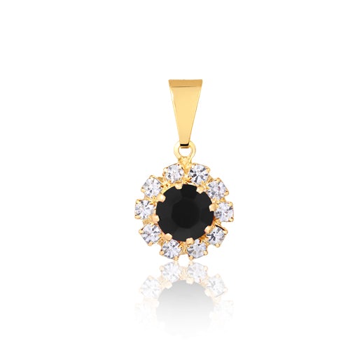 18K Gold Layered Oro Laminado White & Multi-Color Cubic Zirconia Charm (More Colors) 31.0018/1/2/3/4/5/6/7/9